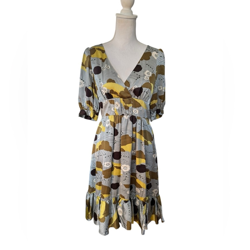 ABS Allen Schwartz Silk floral dress size 6 made in the USA